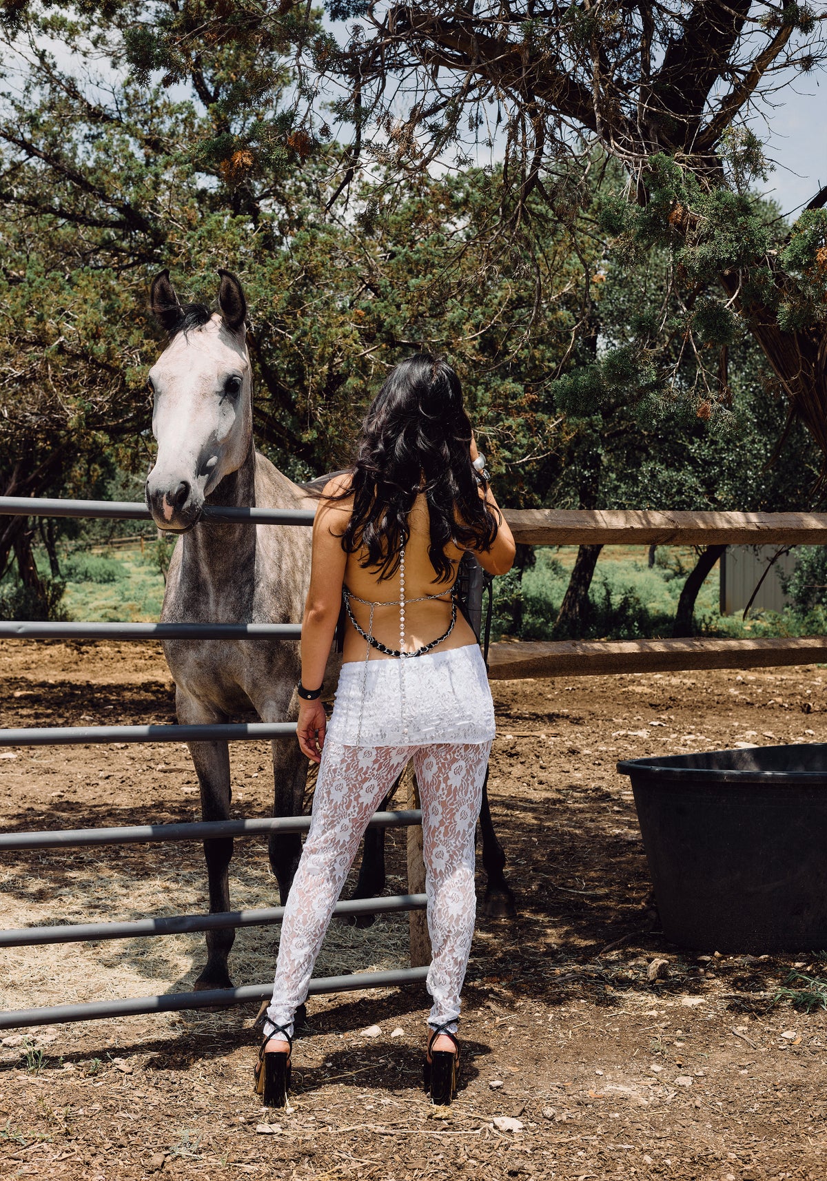 Amanda Fringe + Lace Set